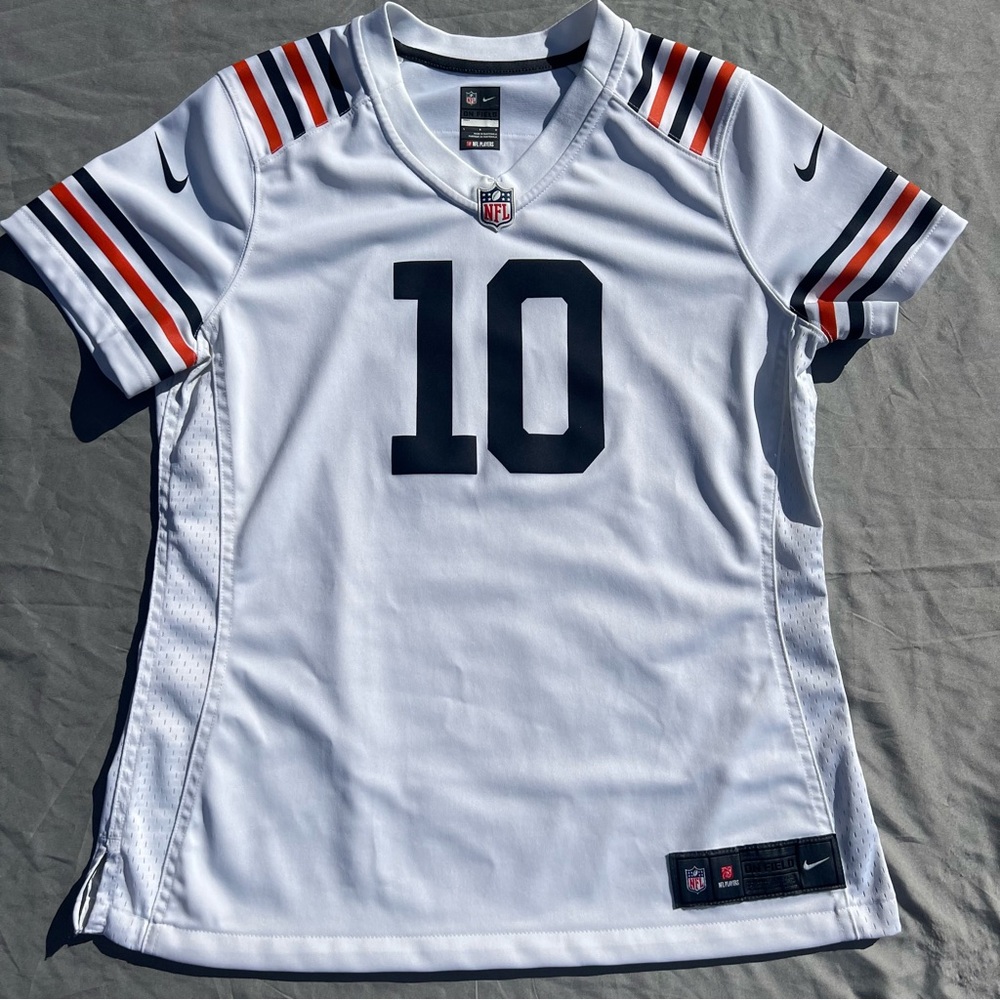 Nike Chicago Bears White NFL Jersey Women's Large #10 Trubisky